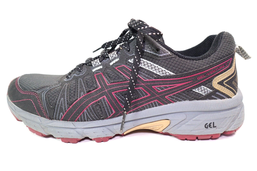 Buty do biegania Asics Gel-Venture 7 Comfort Trail damskie rozmiar 9.5 czarne szare różowe - Zdjęcie 7 z 14