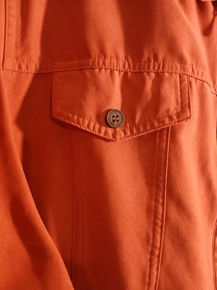 Jaqueta Alfred Dunner Feminina 22W Laranja Zíper Completo Madura Carreira Ware Professional - Imagem 2 de 4