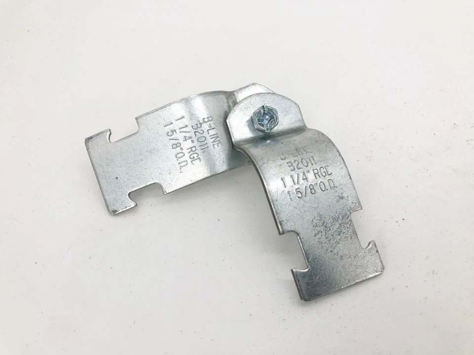 Lot of 20 New Cooper B-Line B2011PAZN Conduit Clamps 1-1/4" RGD 1-5/8 - Image 3 of 4