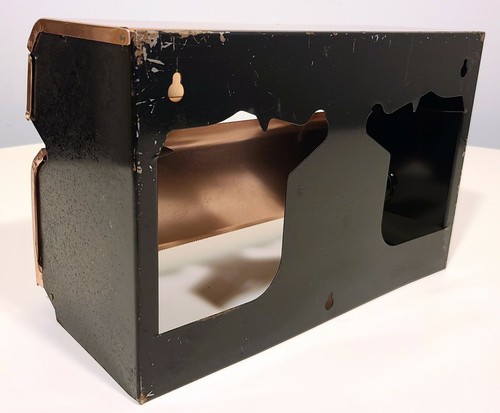 DISPENSER TOVAGLIOLI CARTA VINTAGE 3 ROTOLI PIEGA OVEST ANNI 60 ALLUMINIO FOGLIO CARTA CERATA - Foto 6 di 7
