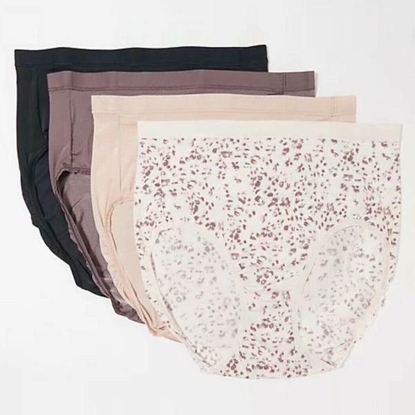 Шелковистые вязаные трусики Breezies с высоким вырезом Soft Animal — набор из 4 шт.