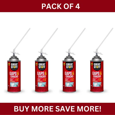Great Stuff 12 Oz. Gaps and Cracks Insulating Spray Foam Sealant 4 pack