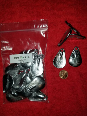 1 oz No Snag Fishing Lead Weights - Qty 25 Sinkers - Free Shipping