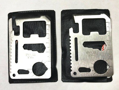 6 Pcs Stainless Steel Credit Card Tool 11 in 1 Multi Pocket Survival Camping Too - Picture 8 of 8