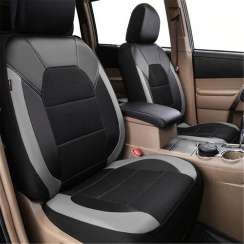 Car Seat Covers Full Set Cushion Protector PU Leather Interior Auto Accessories - Bild 3 von 12