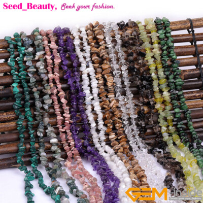 5-8mm Freeform Gemstone Chips Beads For Jewelery Making 15/34'' Wholesale