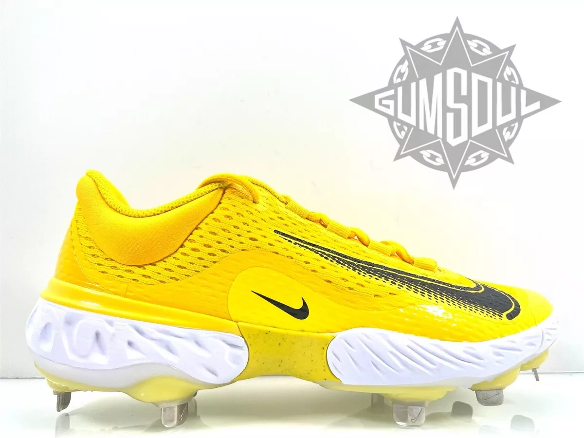 NIKE ALPHA HUARACHE ELITE 4 METAL BASEBALL CLEATS YELLOW BLACK DR6851 701  sz 7