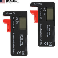 UMLIFE 2 Pack Battery Tester, Digital LCD Universal Checker for black