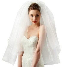 Bridal Wedding Veils Tulle with Comb Bride Hair Accessory Headpiece