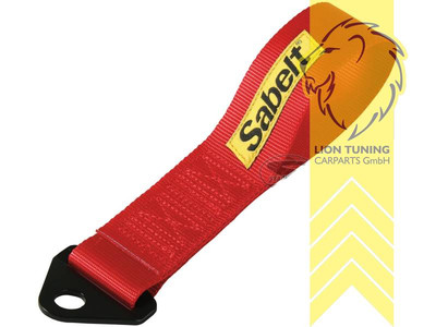 Sabelt Universal Abschleppschlaufe Abschleppöse Tow Hook Strap Rallye rot