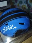 JARED GOFF SIGNED DETROIT LIONS RAVE SPEED MINI HELMET FANATICS QR HOLOGRAM
