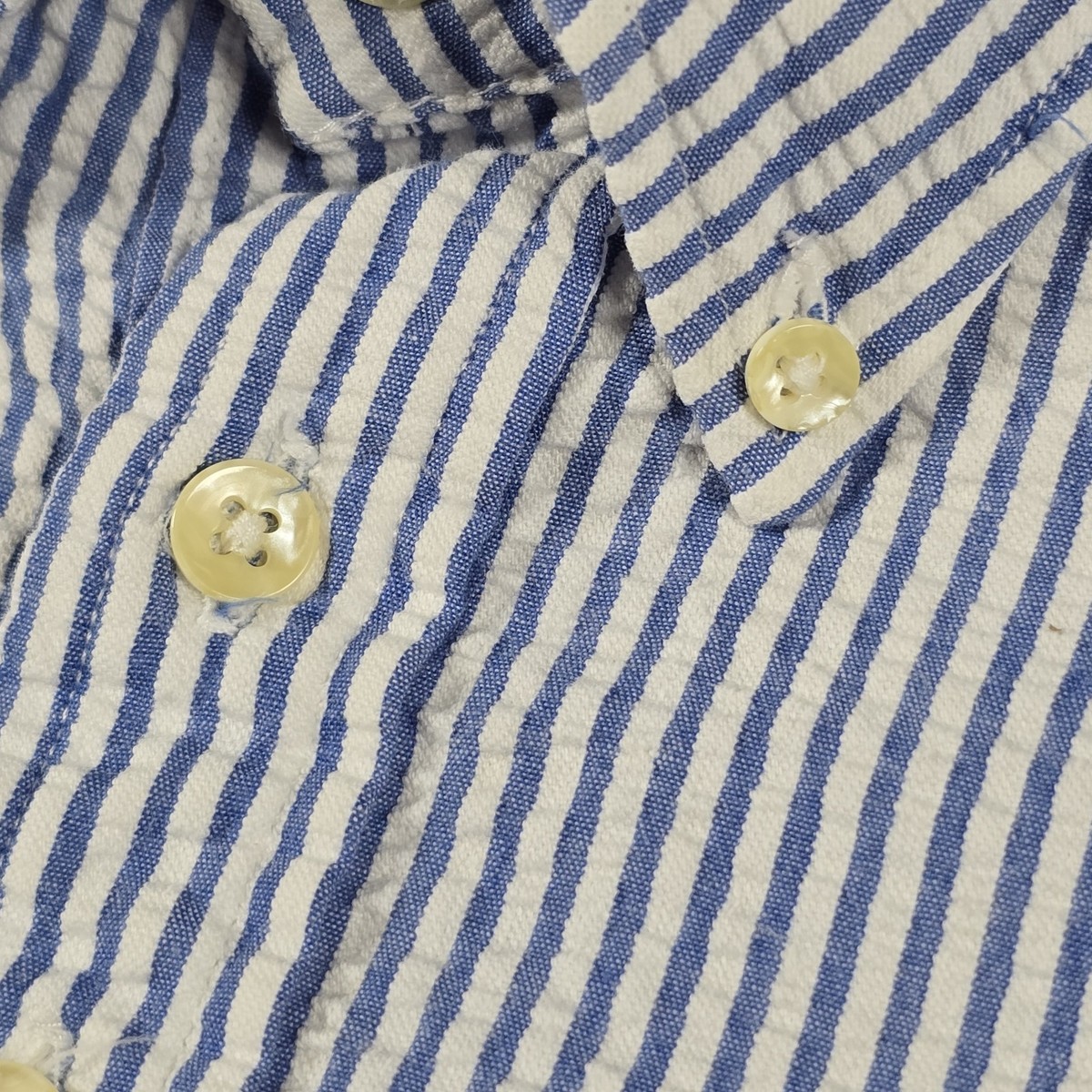 Vintage 70s Brooks Brothers Brooksgate Shirt Mens Large Blue