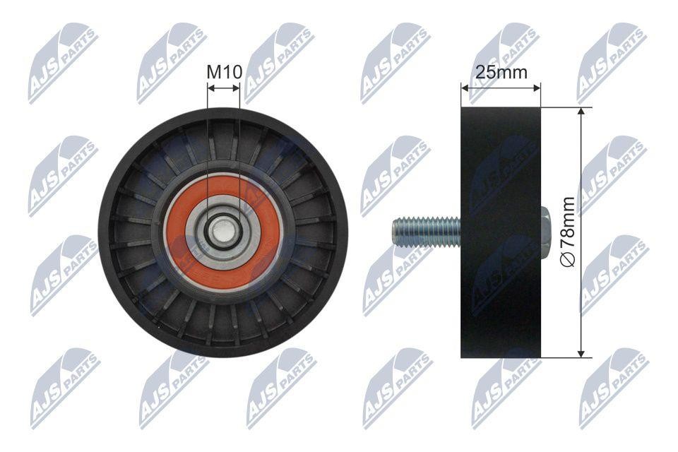 RNK-CT-041 NTY Tensioner Pulley, V-belt for CITROËN,FIAT,LANCIA,PEUGEOT - Image 3
