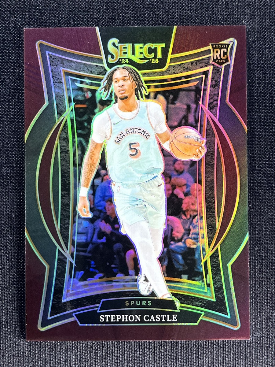 2024-25 Panini Select Stephon Castle #72 Concourse Maroon Prizm Rookie RC /175