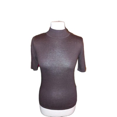 August Silk Kragen Pullover Gr. S Braun Silk Seide Baumw Bamboo