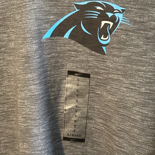 NWT Men's Small S Nike Dri-Fit NFL Carolina Panthers Long Sleeve Hoodie T-Shirt - Picture 2 of 7