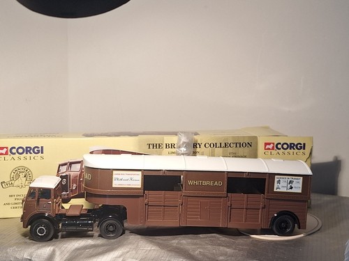 CORGI CLASSICS 1:50 SEDDON ATKINSON HORSE TRANSPORTER SET - WHITBREAD 27701 - Picture 3 of 9