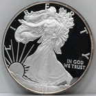 2008-W Proof American Silver Eagle 1oz Coin Ultra Deep Cameo 999 Fine U.S Dollar