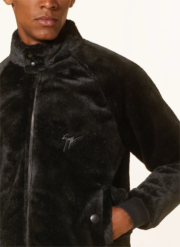Giuseppe Zanotti Refurbished Item Size XL Fox Fur Bomber Jacket Black 63919672 - Picture 4 of 5