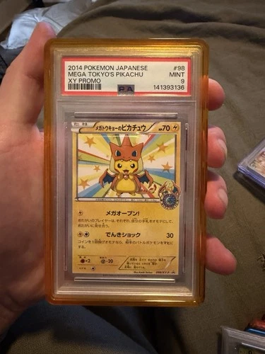 Pokemon TCG Japanese Mega Tokyo's Pikachu Holo XY-P Promo 098/XY-P PSA 9 6+