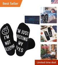 Funny Men's Socks: 'I'm Not Sleeping' - Perfect for Christmas Stocking Stuffers