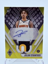 2023-24 Panini Phoenix Rookie Jersey Auto Julian Strawther #RJA-JSW Gold /10 RC