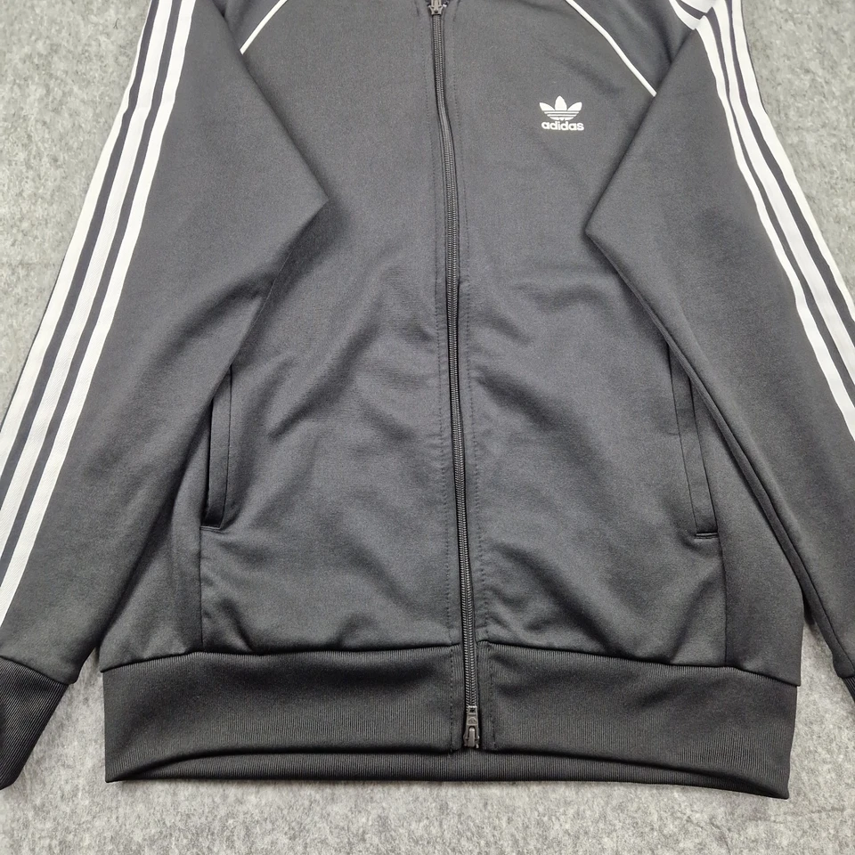 Jaqueta Adidas Masculina Grande Preta Tracksuit Top Firebird Trefoil Originals Retrô - Imagem 4 de 4