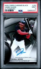 2025 TOPPS CHROME BLACK AUTOS #JW JAMES WOOD PSA 9
