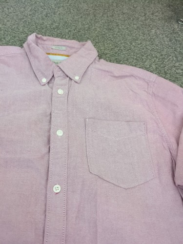 Mens Pink Long Sleeve Formal Work Shirt With Chest Pocket - Picture 4 of 6