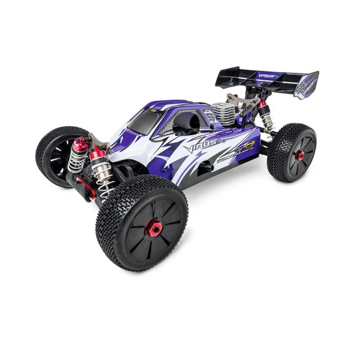 Carson 204036 Virus 4.0 V21 1:8 Nitro Buggy 2,4GHz RTR blau - Starter-Set - Bild 4 von 7
