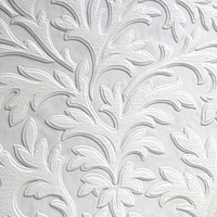 High Leaf Relief Tapete Zum Streichen Vinyl Anaglypta Weiß RD80026