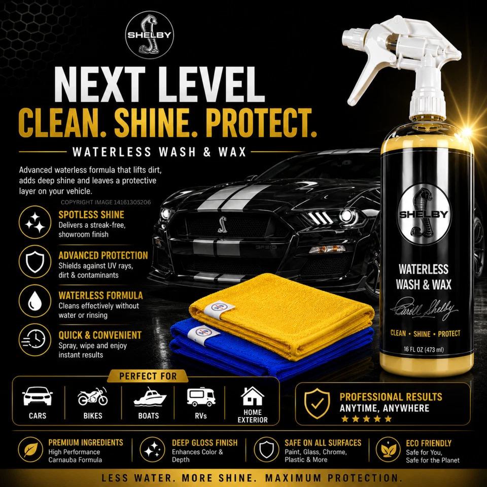 Shelby Waterless Wash and Wax vehicle detailing