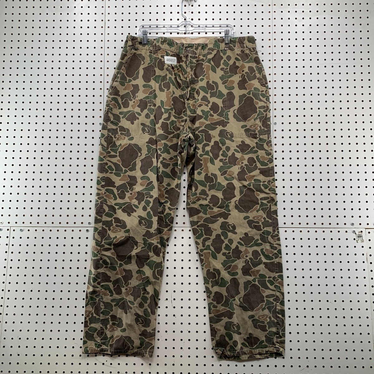 パンツ Vintage Flog Skin Camo Overall Vintage Frog SKin Camo Pants Men XL 40x30.5 Outdoor Hunt