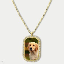 New Cute Golden Retriever Dog Fashion Pendant Necklace Chain Image Dog Tag Chain