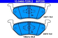ATE Bremsbelagsatz Scheibenbremse 13.0460-7235.2 FüR Mazda Tribute EP AWD EP3W