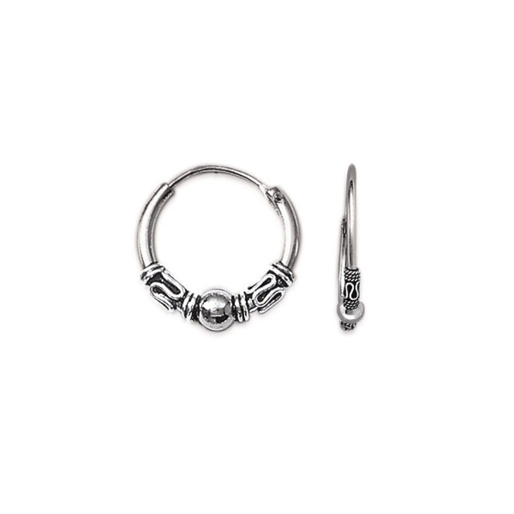 Créoles de Bali 1,6cm argent 925 hypoallergéniques pour peaux sensibles