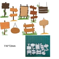 Signpost DIY Metal Cutting Dies Scrapbooking Blade Punch Cut Embossing Stencils