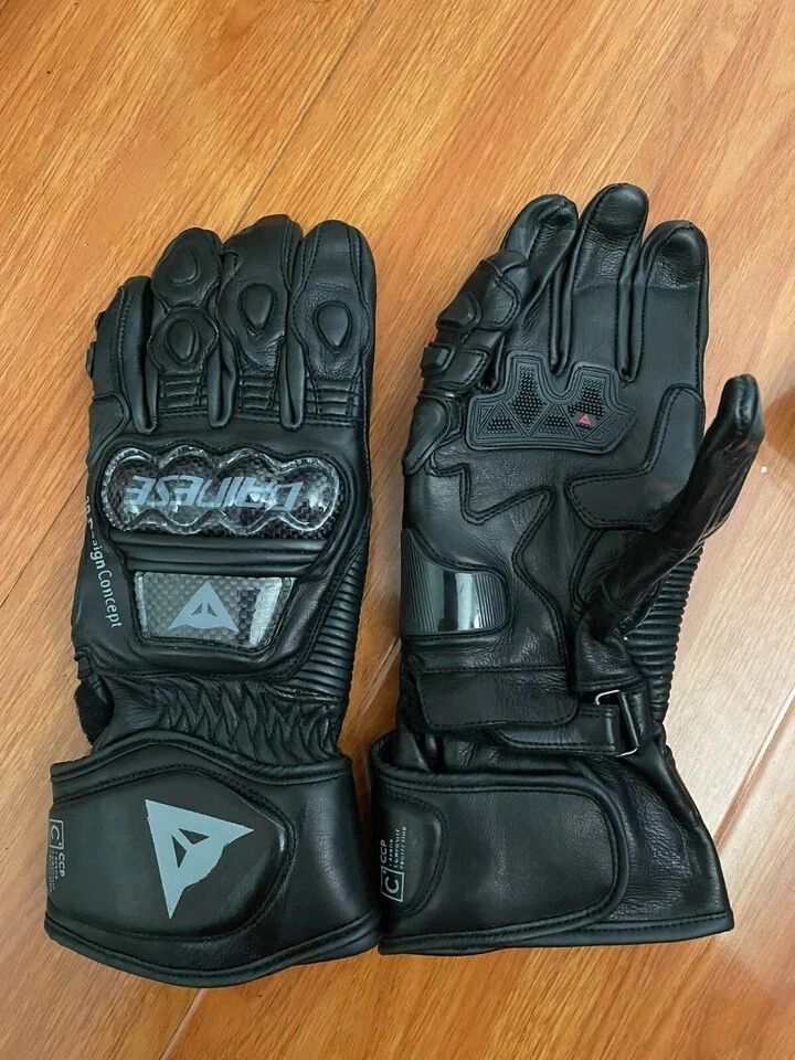 Dainese Durid 3 белые и черные мотоциклетные кожаные перчатки. - Изображение 3 из 4