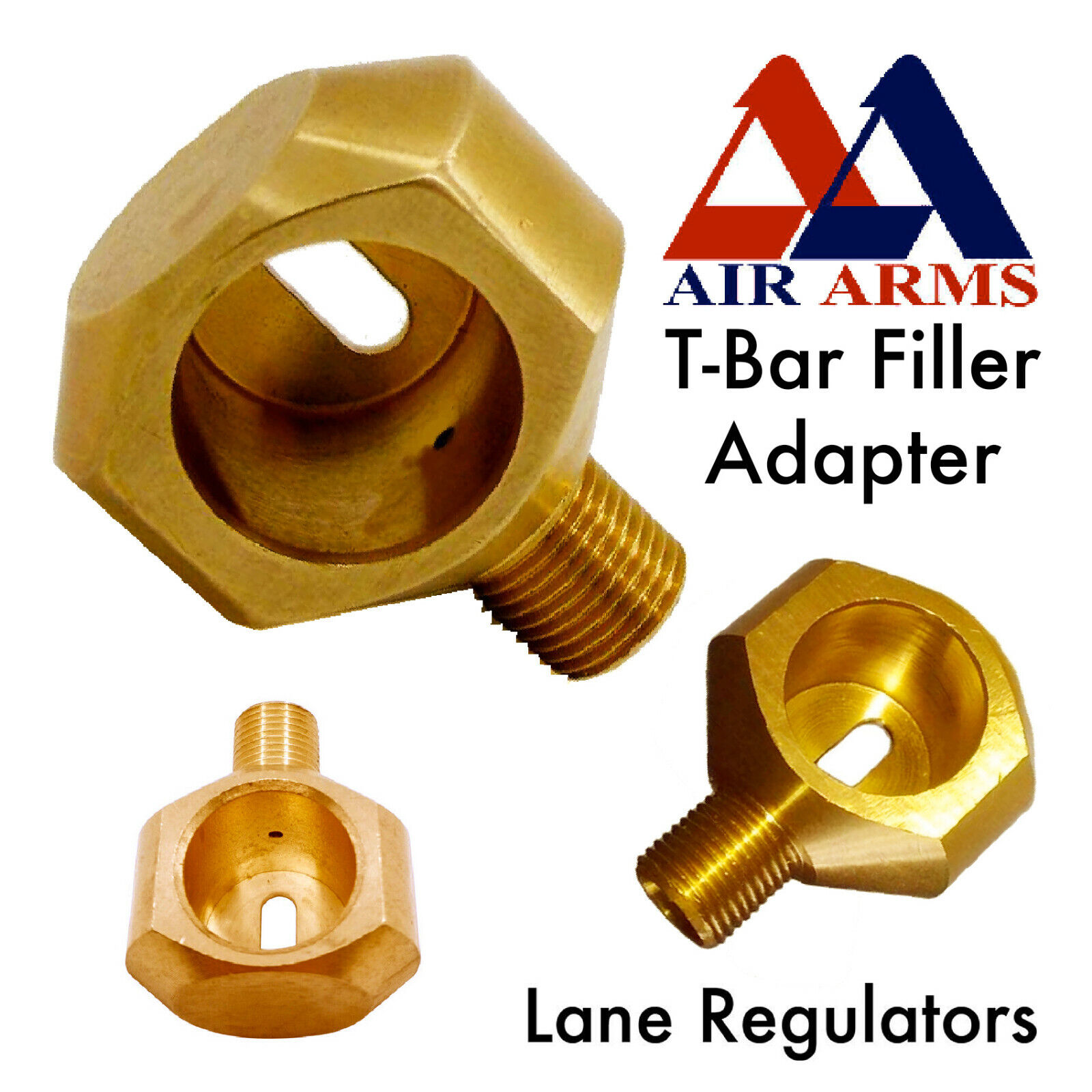 Air Arms S200 S400 S410 S500 S510 T-Bar Brass Quick Fill Adapter PCP Air Rifle