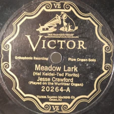 Jesse Crawford - Meadow Lark / Stars Are The Windows Of Heaven 1926 Shellac, 10"