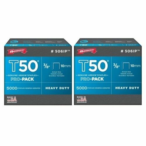 Arrow Fastener 506IP Genuine T50 3/8-Inch Staples New Improved Version 5,000-Pack Arrow Fastener 506IP Genuine T50 3/8-Inch Staples New Improved Version 5,000-Pack