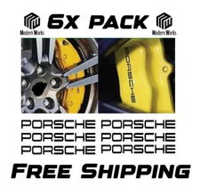 6x pack Porsche Brake Caliper Decals NEW