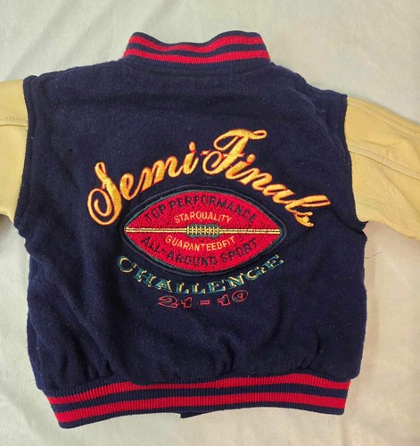 Vintage GAP Kids Wool / Leather Varsity Team Varsity Jacket Korea - Picture 6 of 8