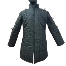 Men's Viking Padded Armor Jacket - Medieval Fantasy Battle Coat for Cosplay, LAR