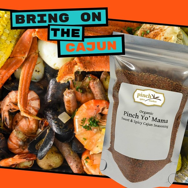Pinch Yo’ Mama: especia cajún orgánica dulce y picante