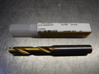 Kennametal 8.20mm 2 Flute Carbide Drill B041A08200CPG KC7325 (LOC1366B)