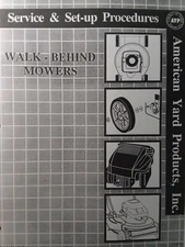 AYP American Yard Products Walk-Behind Mower Dealer Service & Set-Up Manual 1992
