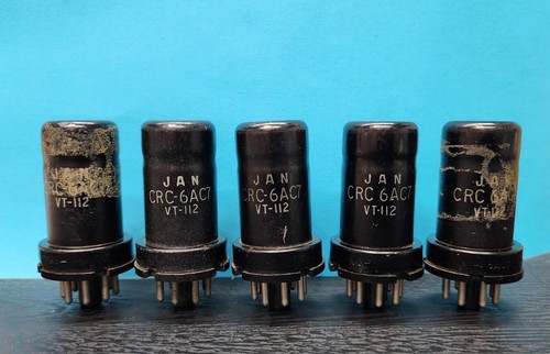 5-RCA JAN CRC 6AC7 VT-112 Vacuum Tubes Tested Strong Qty Available Loc. Stock