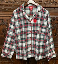 New Family PJ's Women Pajamas Top, Stewart plaid, Large
