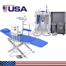 Portable Dental Delivery Unit Air Compressor Suction 4 Holes Light Curing/Chair
